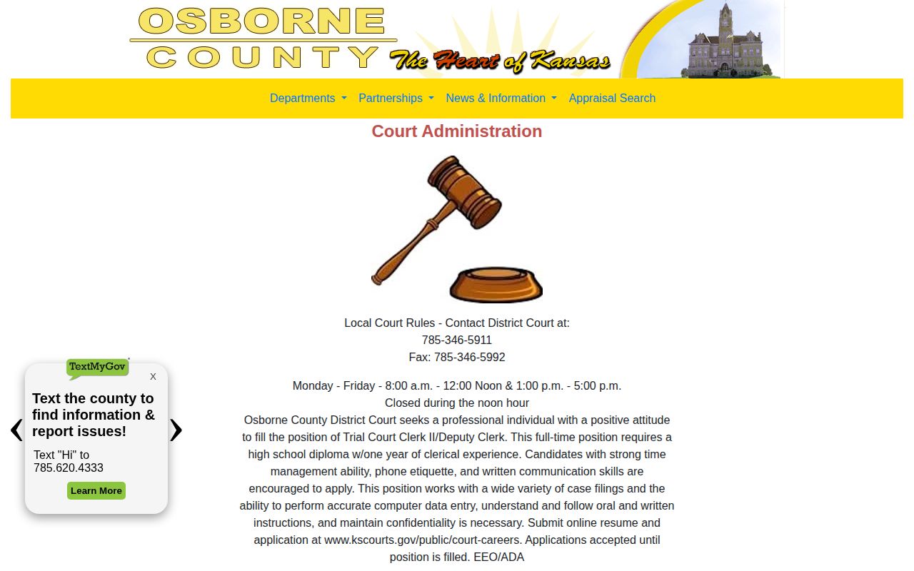 Osborne County released inmate court records